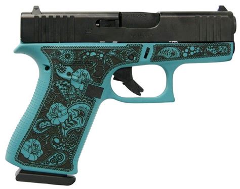 X Tiffany Blue Glock Roses Engraving Glpx Grfp