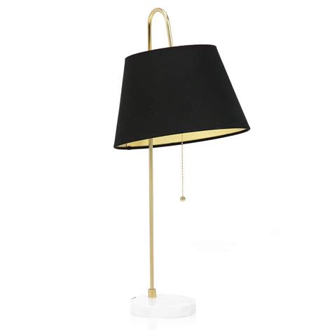 Modern Brass Pole Floor Lamp With Black Gold Shade Gil And Roy Props