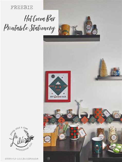 Freebie Hot Cocoa Bar Printable Stationery La Lilú
