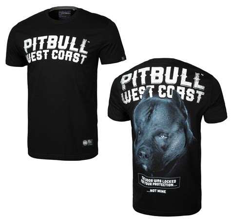 Pit Bull West Coast T Shirt Black Dog Middle Weight Pit Bull Shop