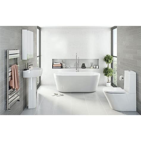 Mode Tate Luxury Bathroom Suite With Freestanding Bath