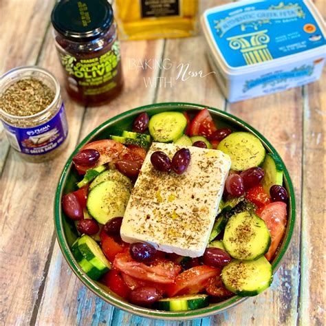 Traditional Greek Salad Horiatiki Baking With Nessa