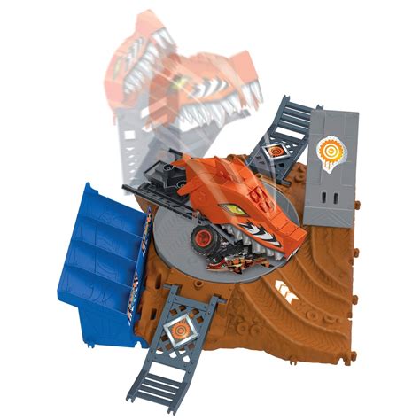 Hot Wheels Monster Trucks Arena Smashers Tiger Shark Playset Smyths Toys Uk