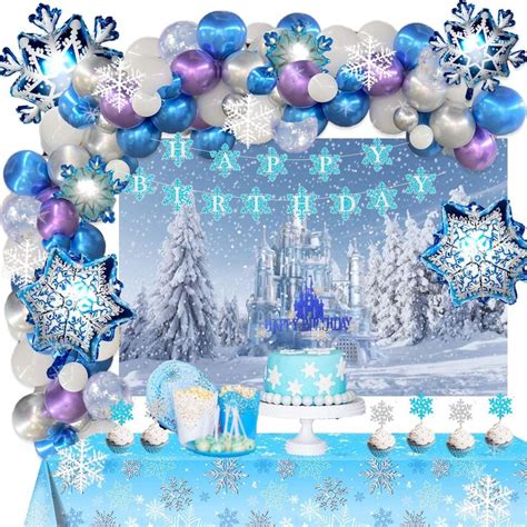 Pcs Frozen Party Decorations Hombae Frozen Birthday Winter