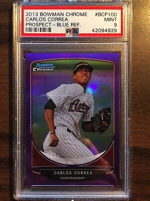 2013 Bowman Chrome Carlos Correa Purple Refractor RC PSA 9 76 199 EBay