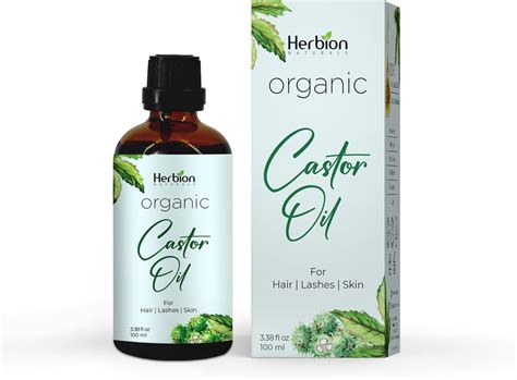 Amazon.com: Herbion Naturals Organic Castor Oil (3.3 oz) USDA Certified ...