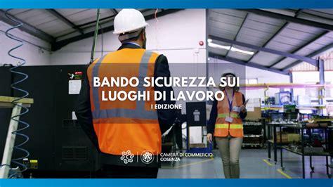 Bando Sicurezza Luoghi Di Lavoro I Edizione Camera Di Commercio Di