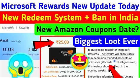 Microsoft Rewards New Update Today Banned🤯microsoft Rewards New Redeem Rules Aasif Sheikh28