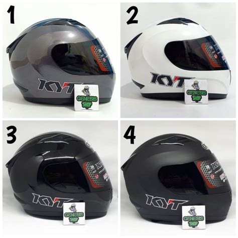 Jual Helm KYT Full Face Helm KYT R10 Solid Polos Size M L XL Black