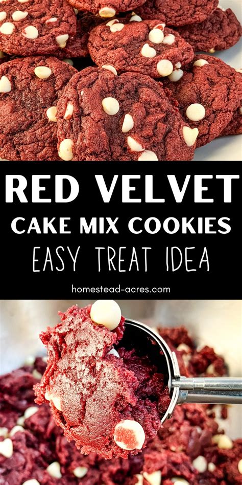 Easy Red Velvet Cake Mix Cookies 4 Ingredients Homestead Acres