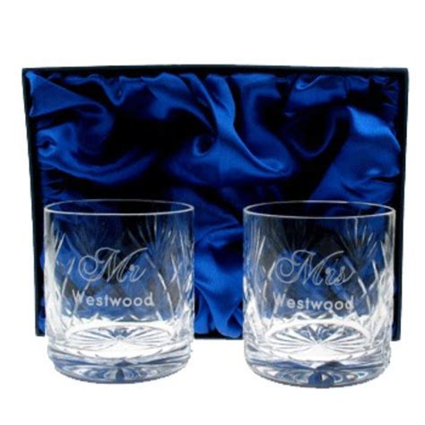 Engraved 60th Anniversary Whisky Glasses The Personalised T Shop