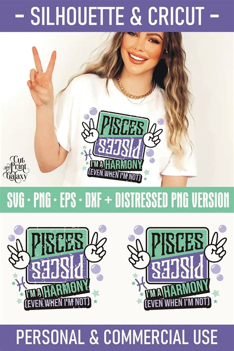 Pisces Svg Pisces Png Zodiac Sign Svg Zodiac Sublimation File Funny