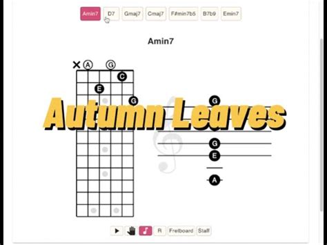 Autumn Leaves Guitar Chord Progression And Theory Youtube