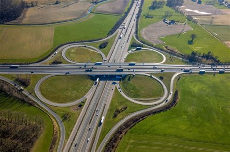 Lotte von oben Autobahnkreuz der BAB A30 A1 Kreuz Lotte Osnabrück