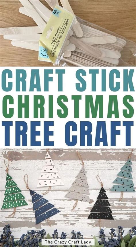 Craft Stick Christmas Trees An Easy Diy Christmas Ornament Idea