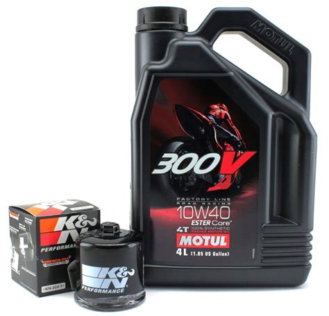 Olej Motocyklowy MOTUL 300V 10W40 Filtr Oleju KN ERLI Pl