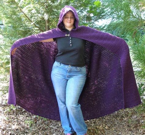 Crochet Full Length Cloak Pattern Craftsy Cloak Pattern Hooded