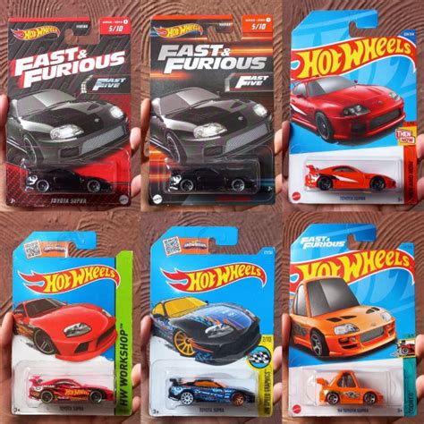 Jual HOT WHEELS TOYOTA SUPRA MK4 FAST FURIOUS FAST FIVE THEN AND NOW MERAH HW WORKSHOP HITAM