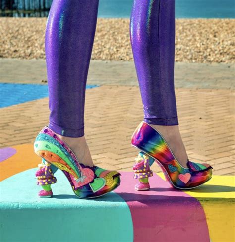 Pin On Colorful Fashion Rainbow Heels Heels Character Heels