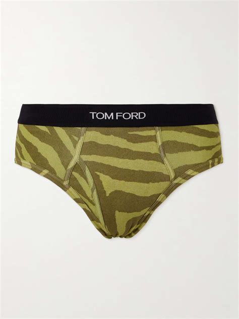 Tom Ford Zebra Print Stretch Cotton Briefs For Men Mr Porter