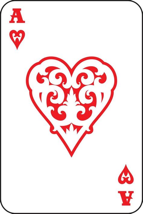 Ace Of Hearts Playing Card 7958958 Vector Art At Vecteezy