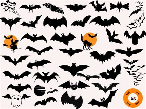 Bat Svg Bundle Halloween Bat Svg Bat Files For Cricut Etsy