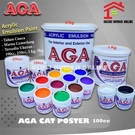 Jual Cat Aga Poster Acrylic Akrilik Dekor Gabus Lukis 100 Cc