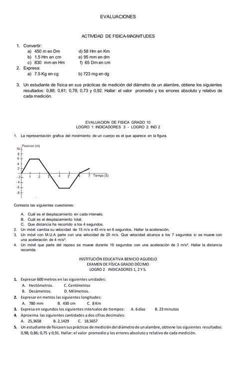 Evaluaciones Tipo Icfes Fisica Pdf