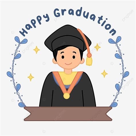 Graduated Boy Vector Design Images Happy Graduation Boy With Round