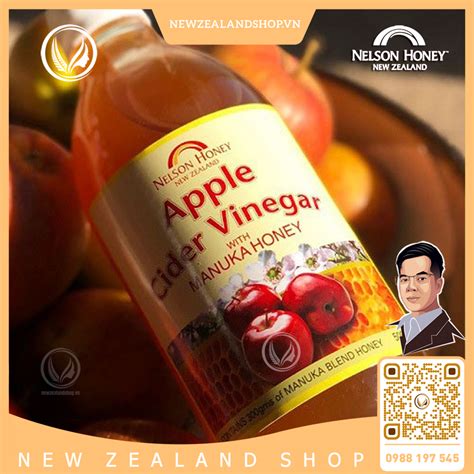 Giấm Táo Với Mật Ong Manuka Nelson Apple Cider Vinegar With Manuka Hon