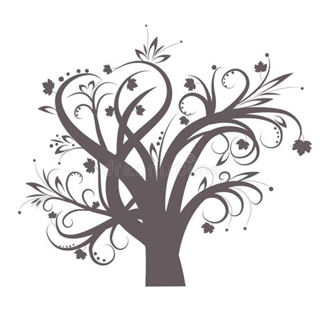 Stylized Tree Stock Vector Illustration Of Growth Filigree 14786819