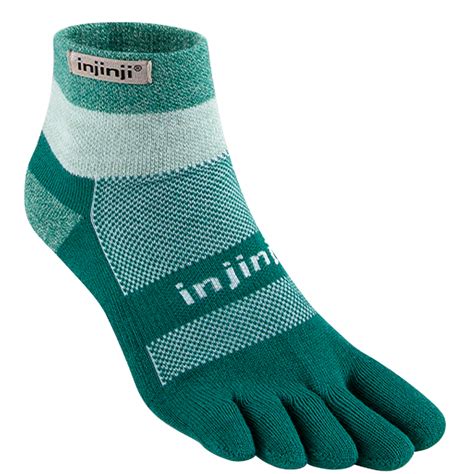 Injinji Trail Midweight Mini Crew Zehensocken Grün für Herren Damen