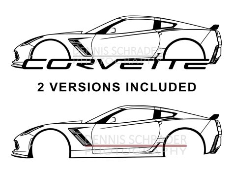 Car Svg Eps Png  C7 Corvette Grand Sport Svg Z06 Etsy