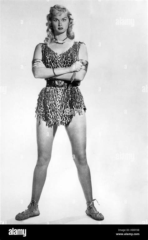 Irish McCalla, in costume as 'Sheena, Queen of the Jungle', circa 1950s ...