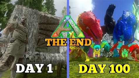 SURVIVING 100 DAYS ARK MOBILE HARDCORE EP10 DAY 90 TO 100 THE END