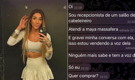 Maya Massafera se assusta suposta venda de áudio sua voz por