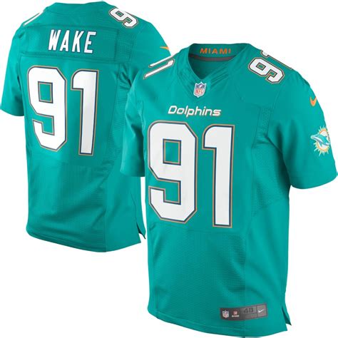 Mens Miami Dolphins Cameron Wake Nike Aqua Elite Jersey