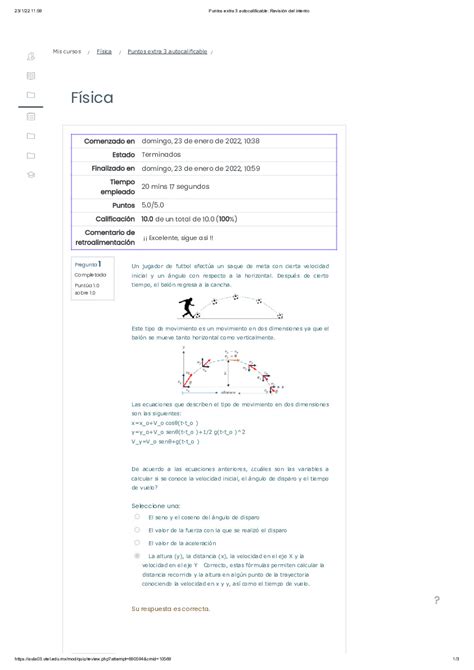 Puntos Extra Autocalificable Revisi N Del Intento Pdfcoffee