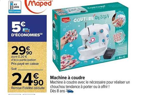 Promo Machine à coudre maped chez Carrefour