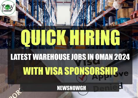 Latest Warehouse Jobs In Oman 2024 With Visa Sponsorship