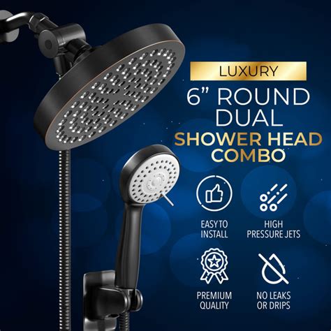 Xwsi Rain Dual Shower Head 2 5 Gpm Gpm Wayfair Canada