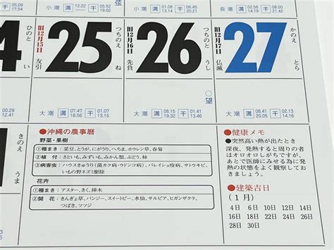 Yahooオークション 沖縄カレンダー 2024年 旧暦 年間行事 潮汐入り