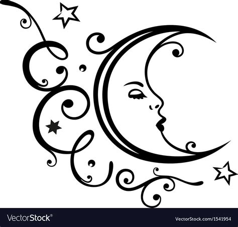 Moon Stars Sleep Dream Royalty Free Vector Image