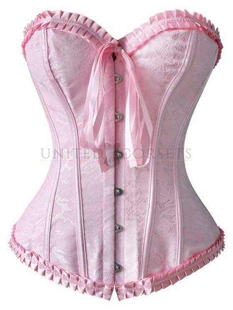 Pink Corset Vintage Corset Strapless Corset Overbust Corset Corset