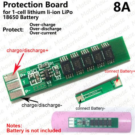 8A 3 7V PCB BMS Protection Board For 1 Pack 18650 Li Ion Lithium