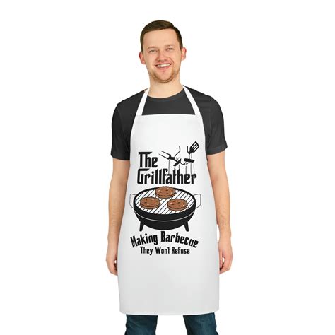 The Grill Father Apron Funny Apron For Men T For Kitchen Cook