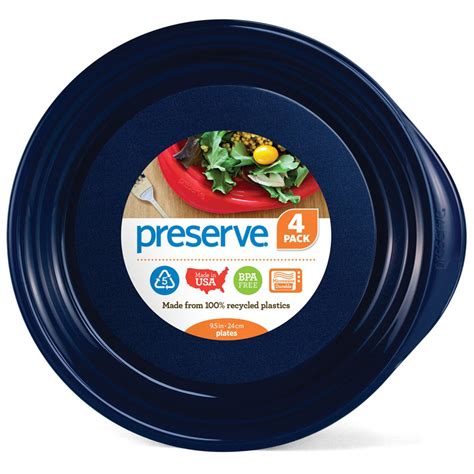 Everyday Large Reusable Plastic Plates - 9.5" (4 Pk) | Preserve