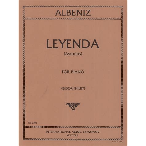 Leyenda Asturias For Piano I Alb Niz Just Flutes