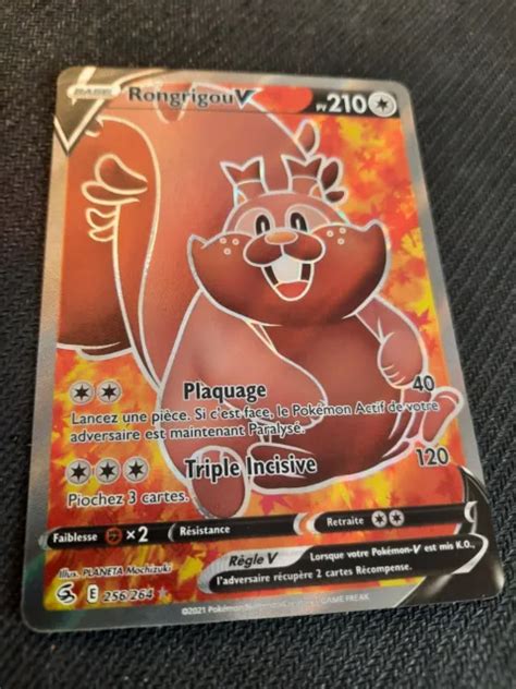 Carte Pok Mon Rongrigou V Full Art Poing De Fusion Fr