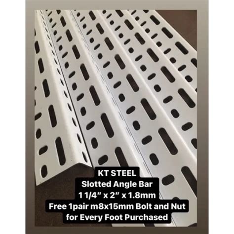 Slotted Angle Bar 1 8mm 6FT UP FREE BOLTS AND NUTS FREE CUT